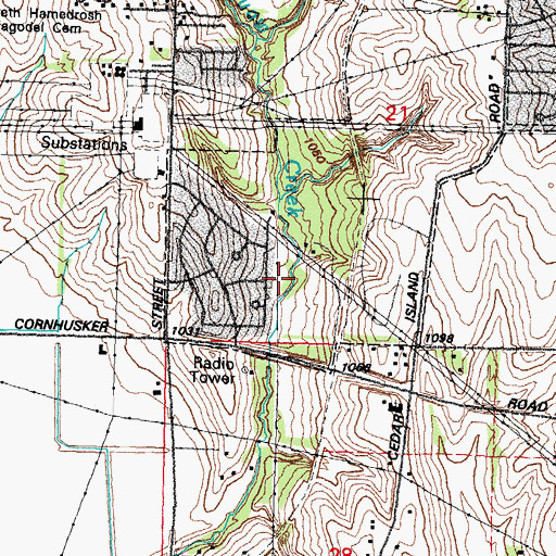 Topographic Map of Swanson Park, NE