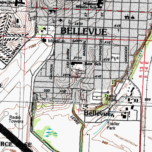 Topographic Map of Jerry Gilbert Park, NE