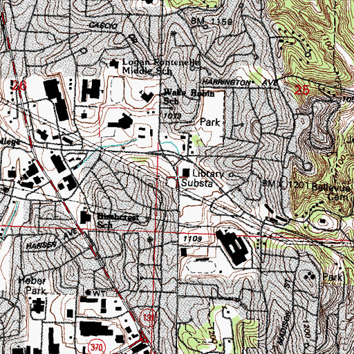 Topographic Map of Don Roddy Field Sports Complex, NE