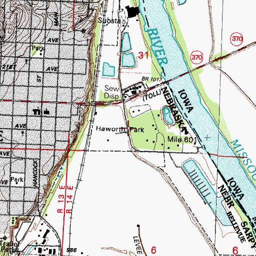Topographic Map of Haworth Park, NE