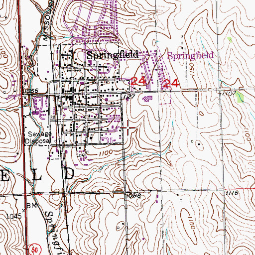 Topographic Map of Buffalo Park, NE