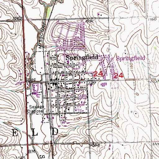 Topographic Map of First United Methodist Church, NE