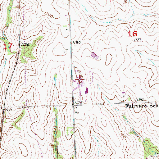 Topographic Map of Platteview High School, NE