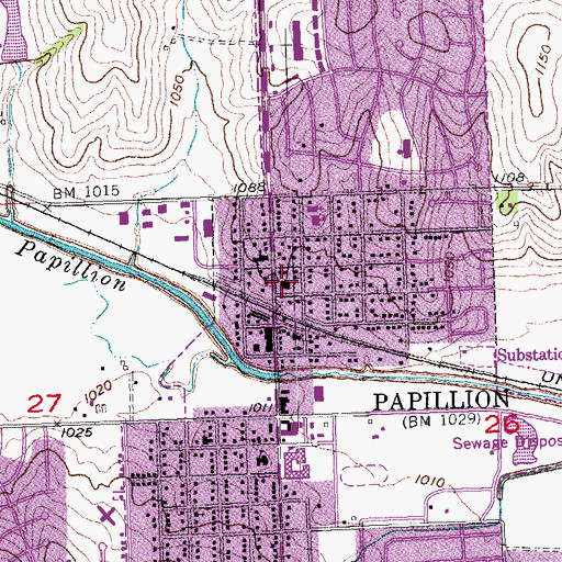 Topographic Map of Sump Memorial Library, NE