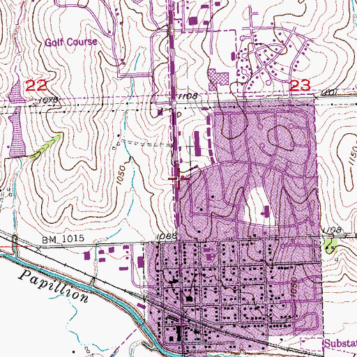 Topographic Map of Tara Plaza, NE