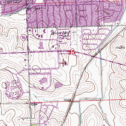 Topographic Map of Quality Care Physicians Center, NE