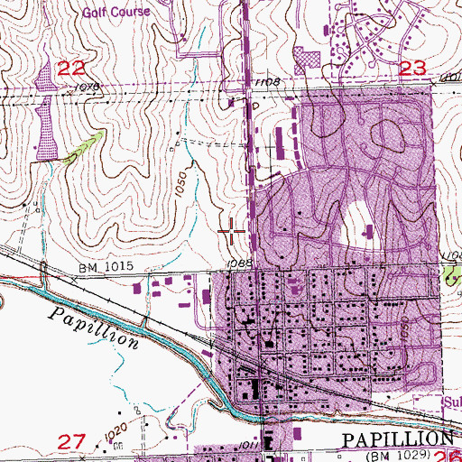 Topographic Map of Wel Life at Papillion Center, NE