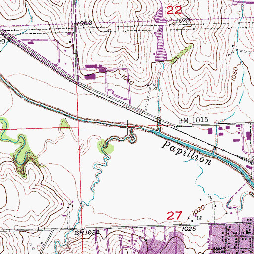 Topographic Map of Walnut Creek, NE