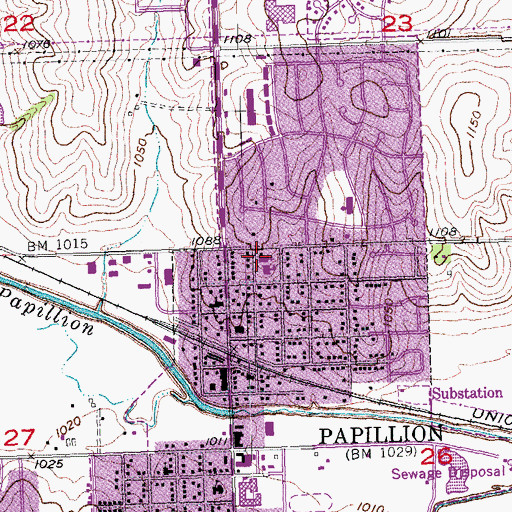 Topographic Map of Saint Columbkille Catholic Church, NE