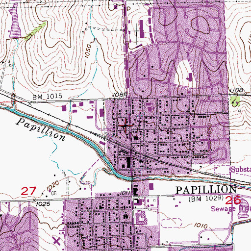 Topographic Map of First Lutheran Church, NE