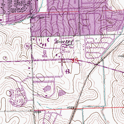 Topographic Map of New Hope Community Church, NE