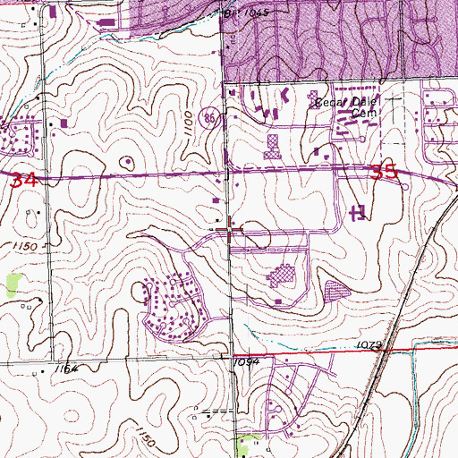 Topographic Map of Revival Tabernacle Church, NE