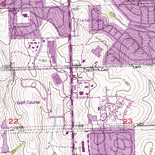 Topographic Map of Wildewood Christian Church, NE