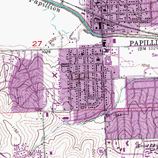 Topographic Map of Trinity Lutheran Church, NE