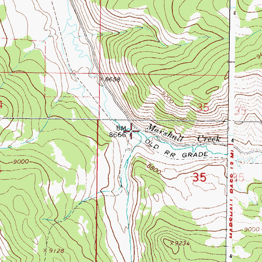 Topographic Map of Big Bend Creek, CO
