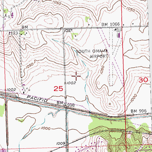 Topographic Map of Rumsey Station Elementary School, NE