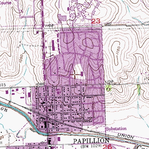Topographic Map of Seventh Street Park, NE