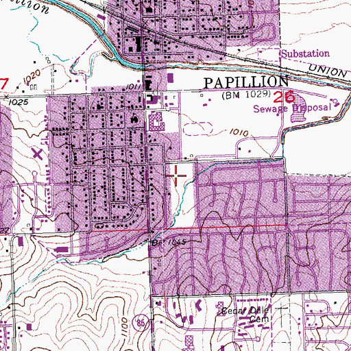 Topographic Map of Halleck Park, NE