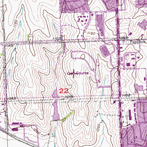 Topographic Map of Tara Hills Golf Course, NE