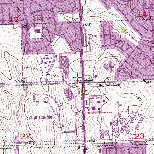 Topographic Map of University Medical Associates Center, NE