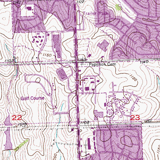 Topographic Map of Brentwood Dental Group Center, NE