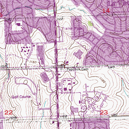 Topographic Map of Nebraska Dental Center, NE