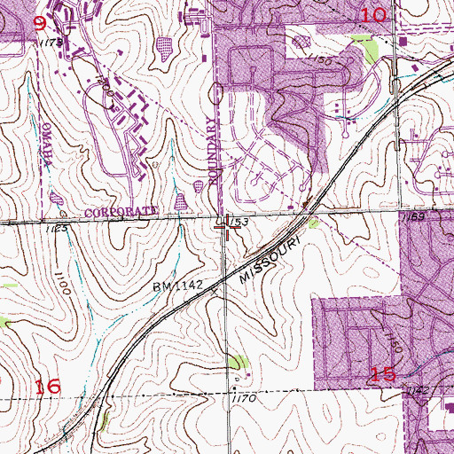 Topographic Map of First Southern Baptist Church, NE