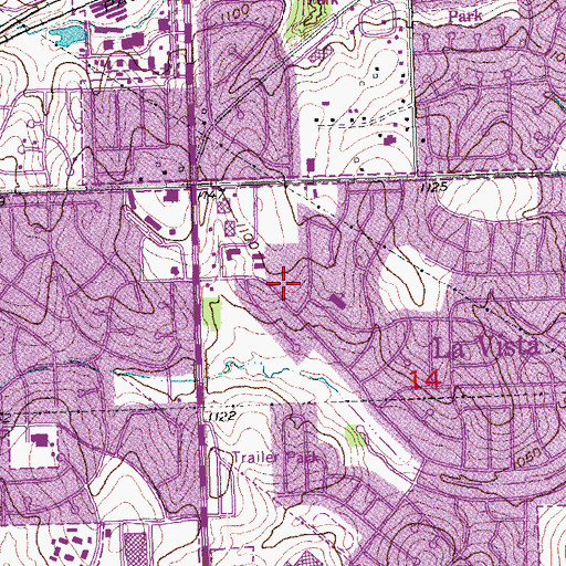 Topographic Map of La Vista Public Library, NE