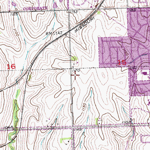 Topographic Map of La Vista Police Department, NE