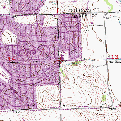 Topographic Map of Mayor Park, NE