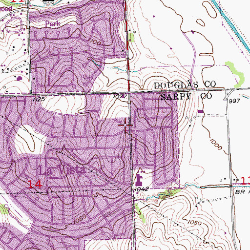 Topographic Map of Vista Childrens Memorial Park, NE
