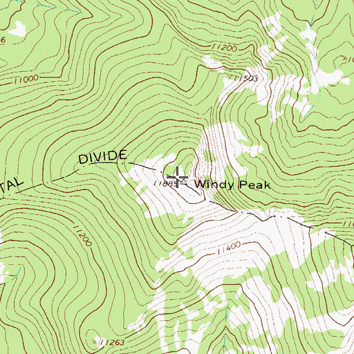 Topographic Map of Windy Peak, CO