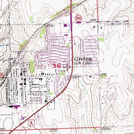 Topographic Map of Farmers Union Co-operative Association Elevator, NE