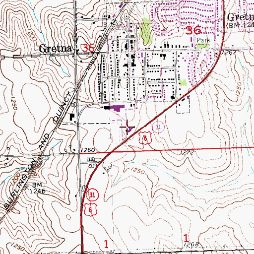 Topographic Map of Community Care of America Center, NE