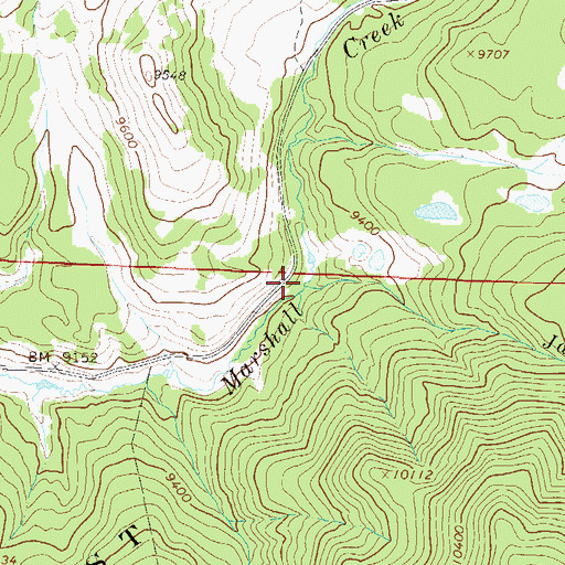 Topographic Map of Jay Creek, CO