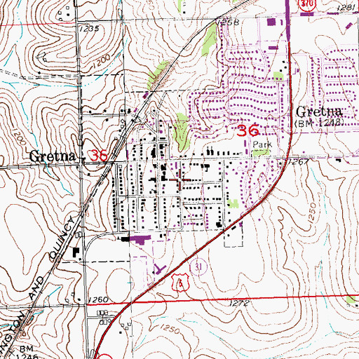 Topographic Map of Resurrection Lutheran Church, NE