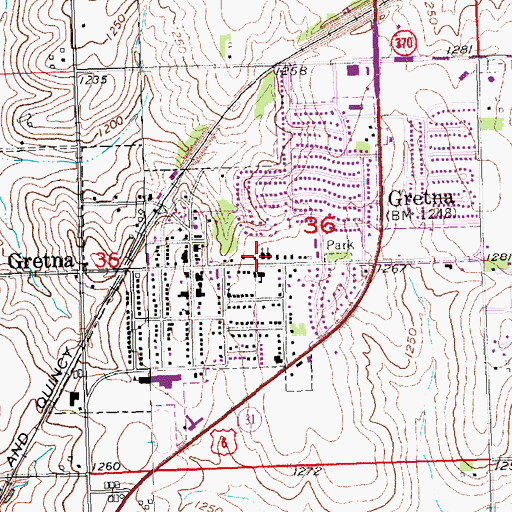 Topographic Map of Saint Patricks Church, NE