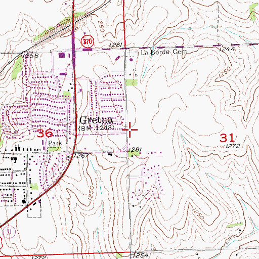 Topographic Map of United Methodist Church, NE