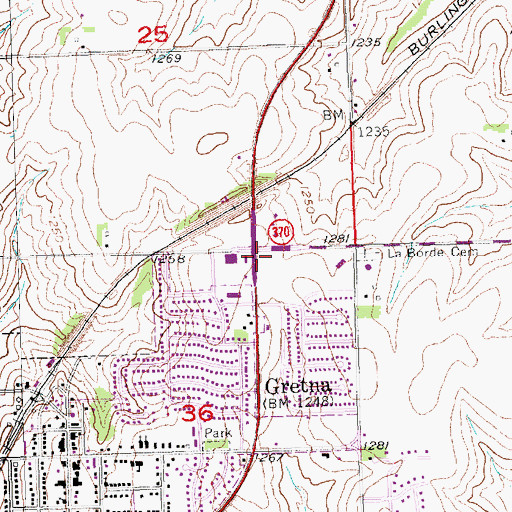 Topographic Map of Good Shepherd Lutheran Church, NE