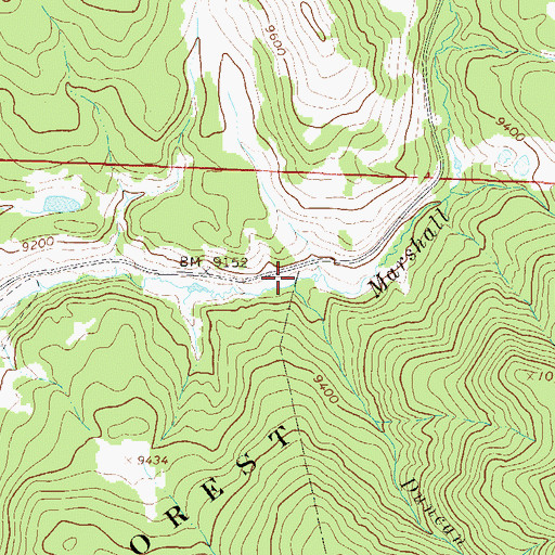 Topographic Map of Duncan Creek, CO