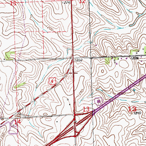 Topographic Map of Nebraska Crossing, NE