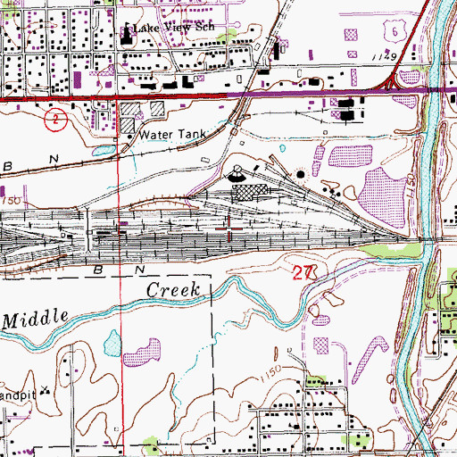 Topographic Map of Hobson, NE