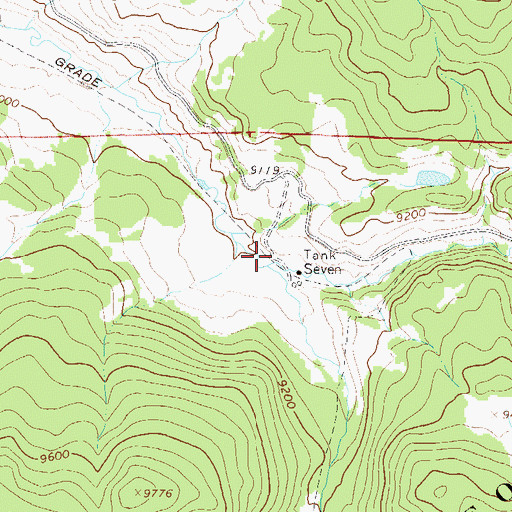 Topographic Map of Tank Seven Creek, CO