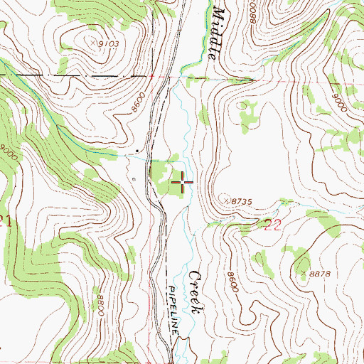 Topographic Map of Bear Creek, CO