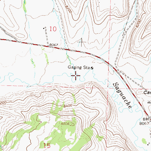 Topographic Map of Middle Creek, CO