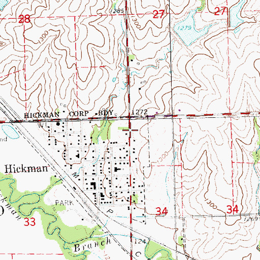 Topographic Map of Hickman Volunteer Fire and Rescue, NE