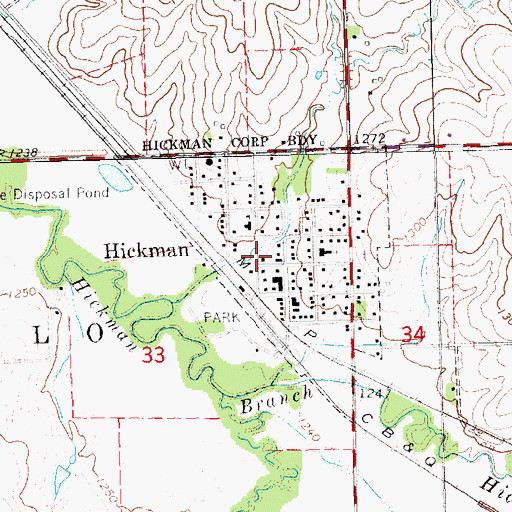 Topographic Map of Olde Towne Park, NE