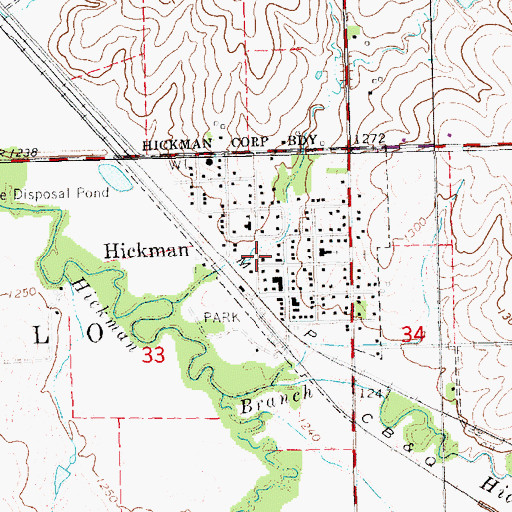 Topographic Map of Olde Towne Park, NE