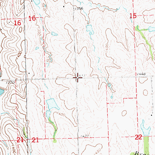 Topographic Map of Township of Buda, NE