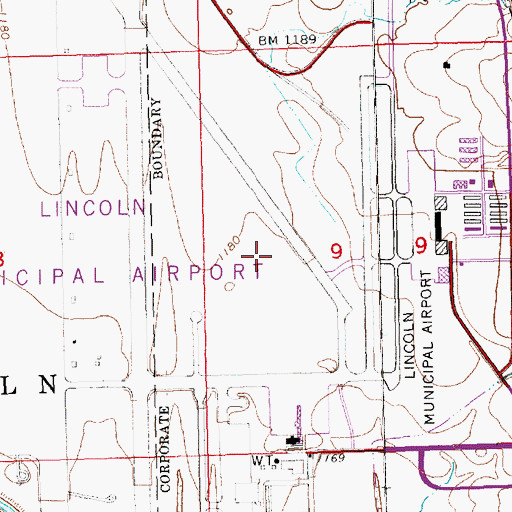 Topographic Map of Township of West Lincoln, NE